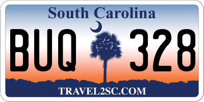 SC license plate BUQ328