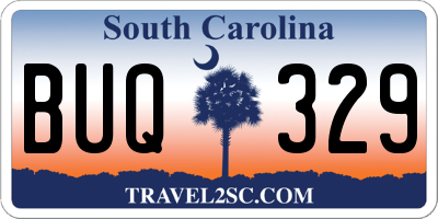 SC license plate BUQ329