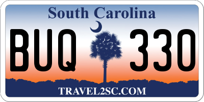 SC license plate BUQ330