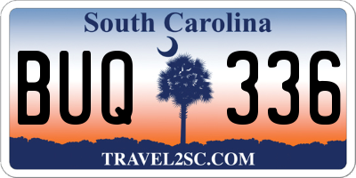 SC license plate BUQ336