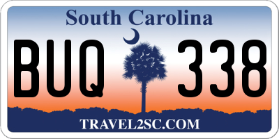 SC license plate BUQ338