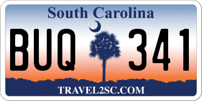 SC license plate BUQ341