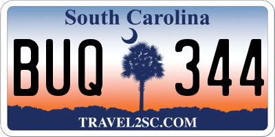 SC license plate BUQ344