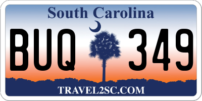 SC license plate BUQ349