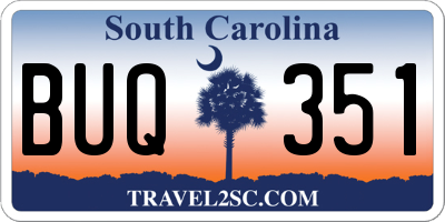 SC license plate BUQ351