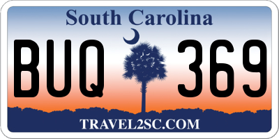 SC license plate BUQ369