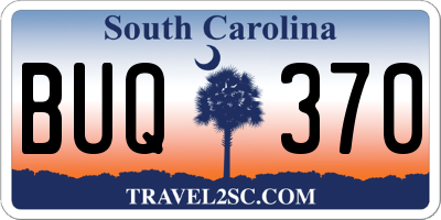SC license plate BUQ370