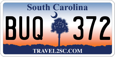 SC license plate BUQ372