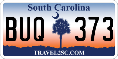 SC license plate BUQ373