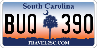 SC license plate BUQ390