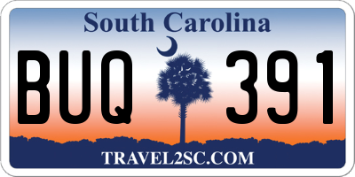 SC license plate BUQ391