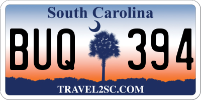 SC license plate BUQ394