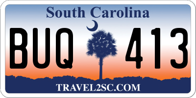 SC license plate BUQ413