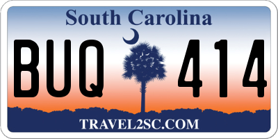 SC license plate BUQ414