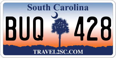 SC license plate BUQ428