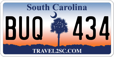 SC license plate BUQ434