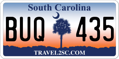 SC license plate BUQ435