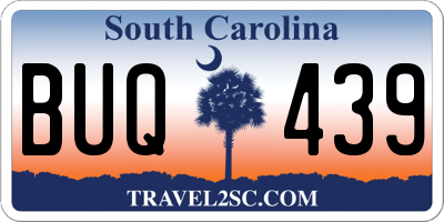 SC license plate BUQ439