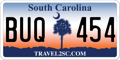 SC license plate BUQ454