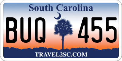SC license plate BUQ455