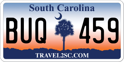 SC license plate BUQ459
