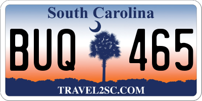 SC license plate BUQ465