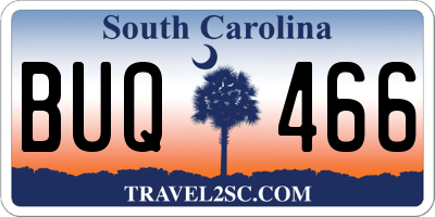 SC license plate BUQ466
