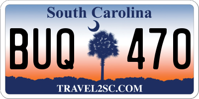 SC license plate BUQ470