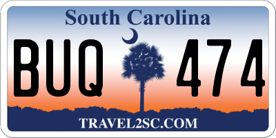 SC license plate BUQ474