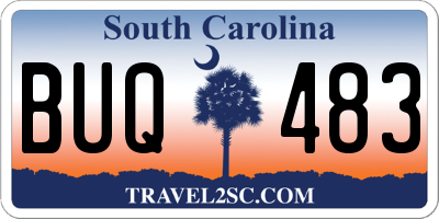 SC license plate BUQ483