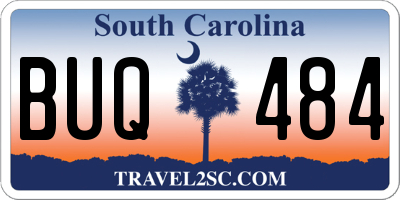 SC license plate BUQ484