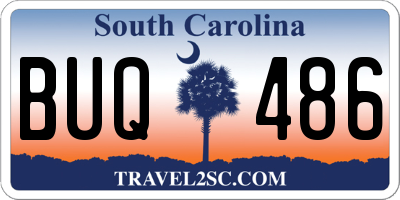 SC license plate BUQ486