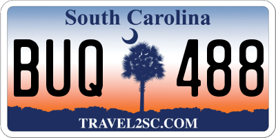 SC license plate BUQ488