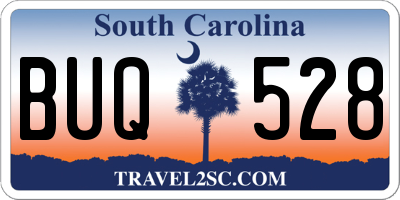 SC license plate BUQ528