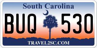 SC license plate BUQ530