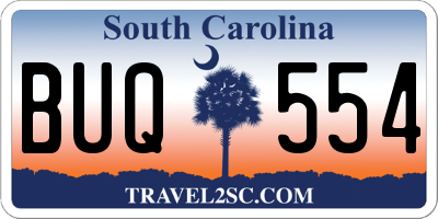 SC license plate BUQ554