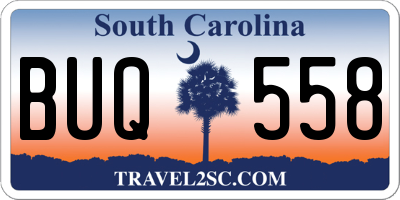 SC license plate BUQ558