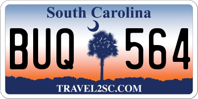 SC license plate BUQ564