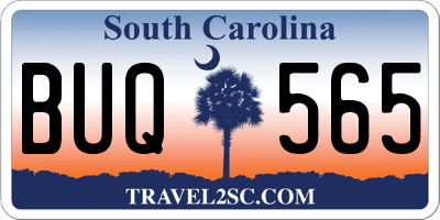 SC license plate BUQ565
