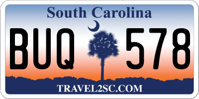 SC license plate BUQ578