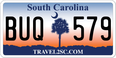 SC license plate BUQ579