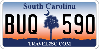 SC license plate BUQ590