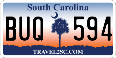 SC license plate BUQ594