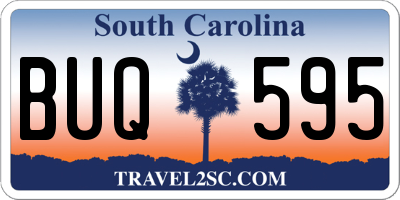 SC license plate BUQ595