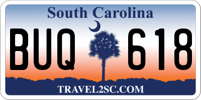 SC license plate BUQ618