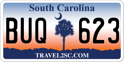 SC license plate BUQ623
