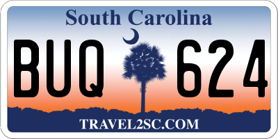SC license plate BUQ624