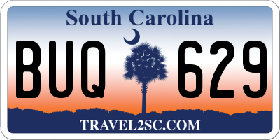 SC license plate BUQ629