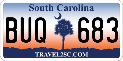 SC license plate BUQ683