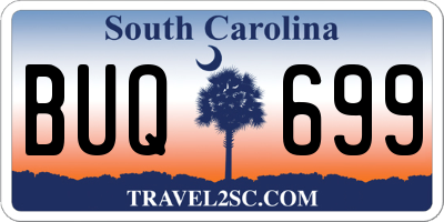 SC license plate BUQ699